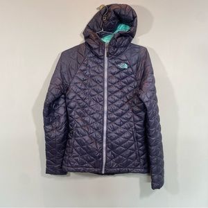 North Face Thermoball purple jacket with hood size XS